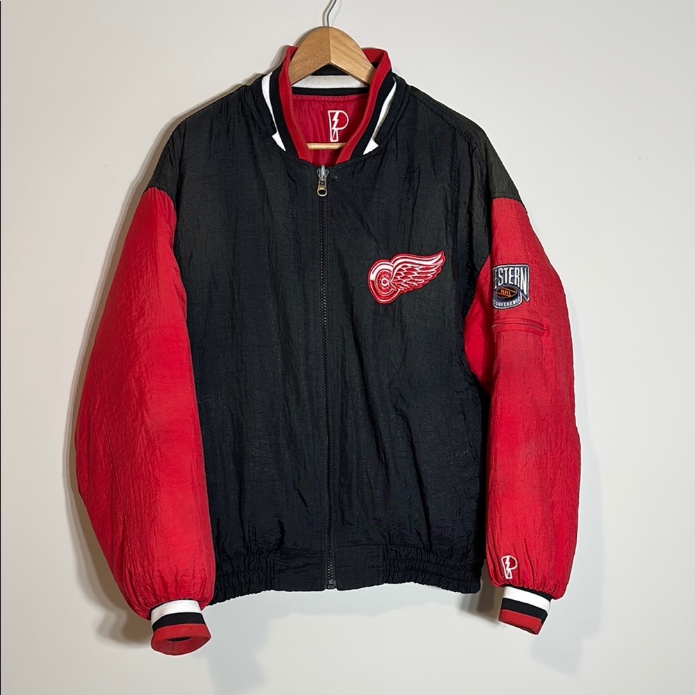 Vintage Pro Player Detroit Red Wings Reversible Puffer Jacket Medium